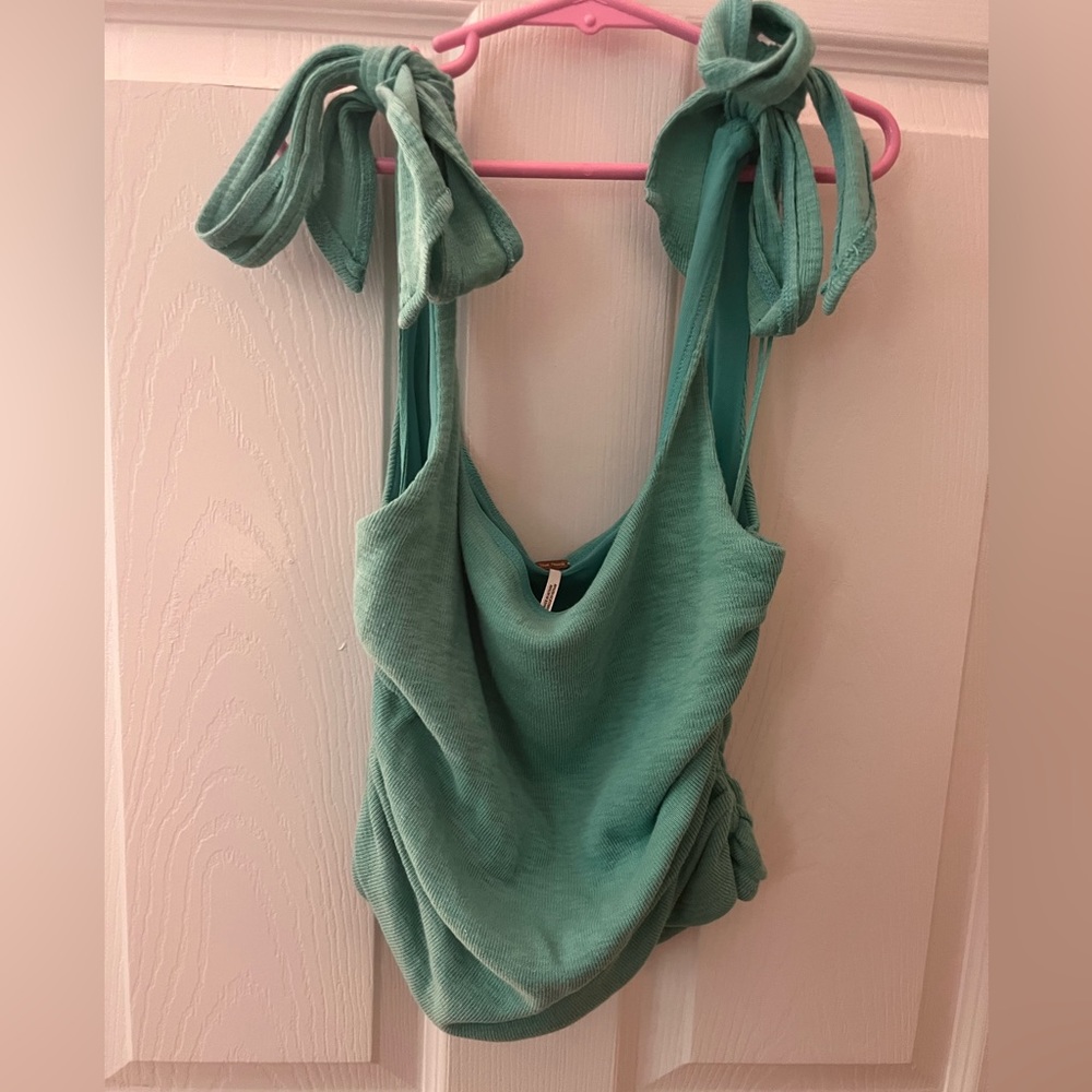 Free people turquoise dressy tank.